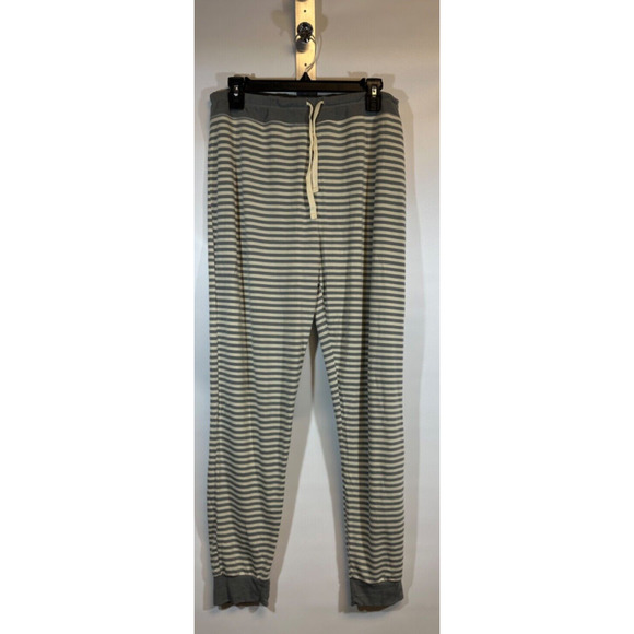 2 Pc Set Sleepyheads SZ M Gray and White Striped Pajamas Set LS Sleep D44 - Picture 3 of 4